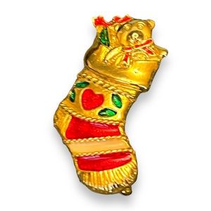 6 Aii Christmas stockings sock brooch 💜